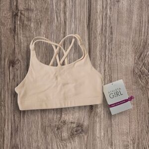 Athleta Girl Upbeat Bra 2.0 Pink Sports Bra Size 7